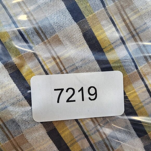 Mens Ariat Blue Yellow Plaid Shirt Long Sleeve Button Down Long Sleeve Size XLT - Picture 9 of 9